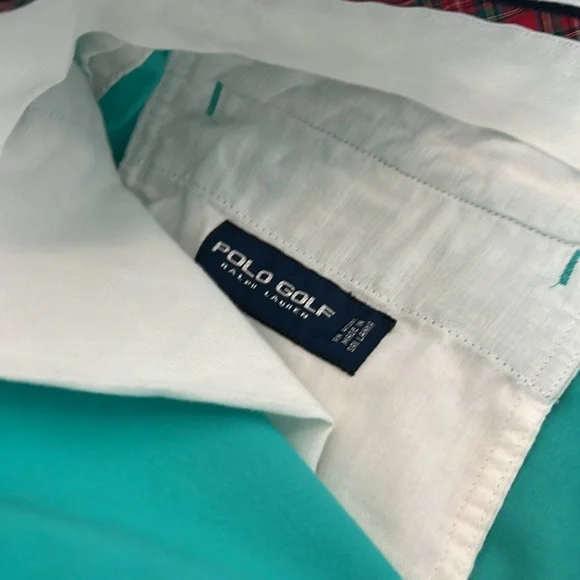 Men’s POLO GOLF Ralph Lauren 34 Cotton Twill with stretch Turquoise Classic Fit - Picture 6 of 11